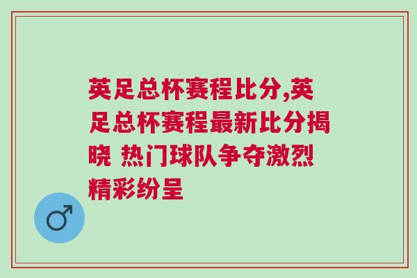 英足總杯賽程比分,英足總杯賽程最新比分揭曉 熱門球隊爭奪激烈精彩紛呈
