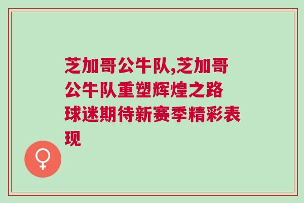 芝加哥公牛隊,芝加哥公牛隊重塑輝煌之路 球迷期待新賽季精彩表現