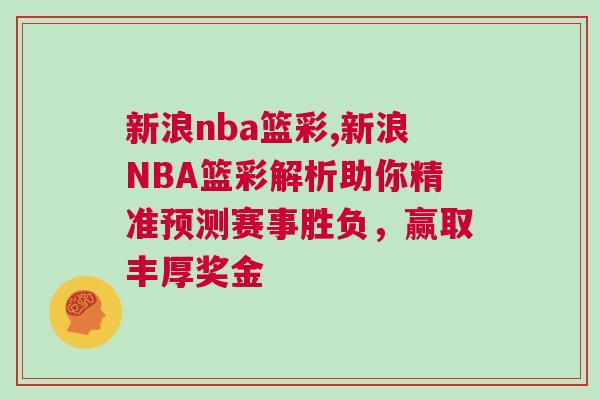新浪nba籃彩,新浪NBA籃彩解析助你精準(zhǔn)預(yù)測(cè)賽事勝負(fù)，贏取豐厚獎(jiǎng)金